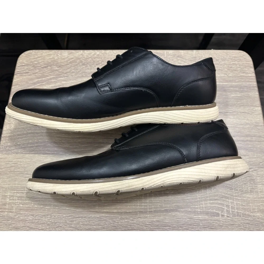 Perry Ellis Portfolio Ultra Foam Dress Shoes With Laces Black Mens Size 10